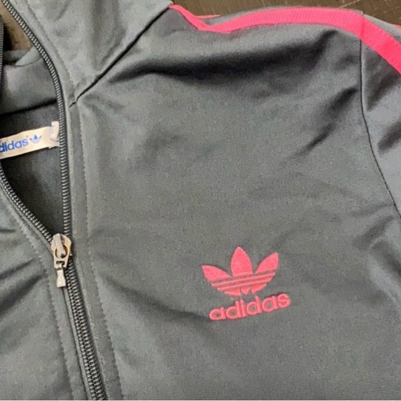 💫ADIDAS Women’s Gray/Pink Track Jacket - Picture 7 of 8
